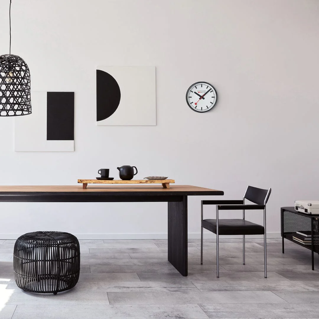 Black Wall Clock, 25 cm - Image 8