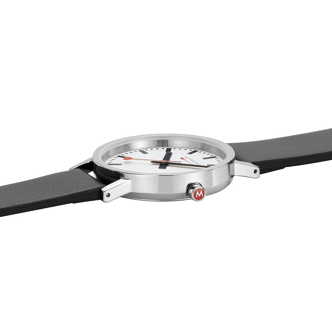Classic, Black Vegan Grape Leather, 36 mm - Image 4