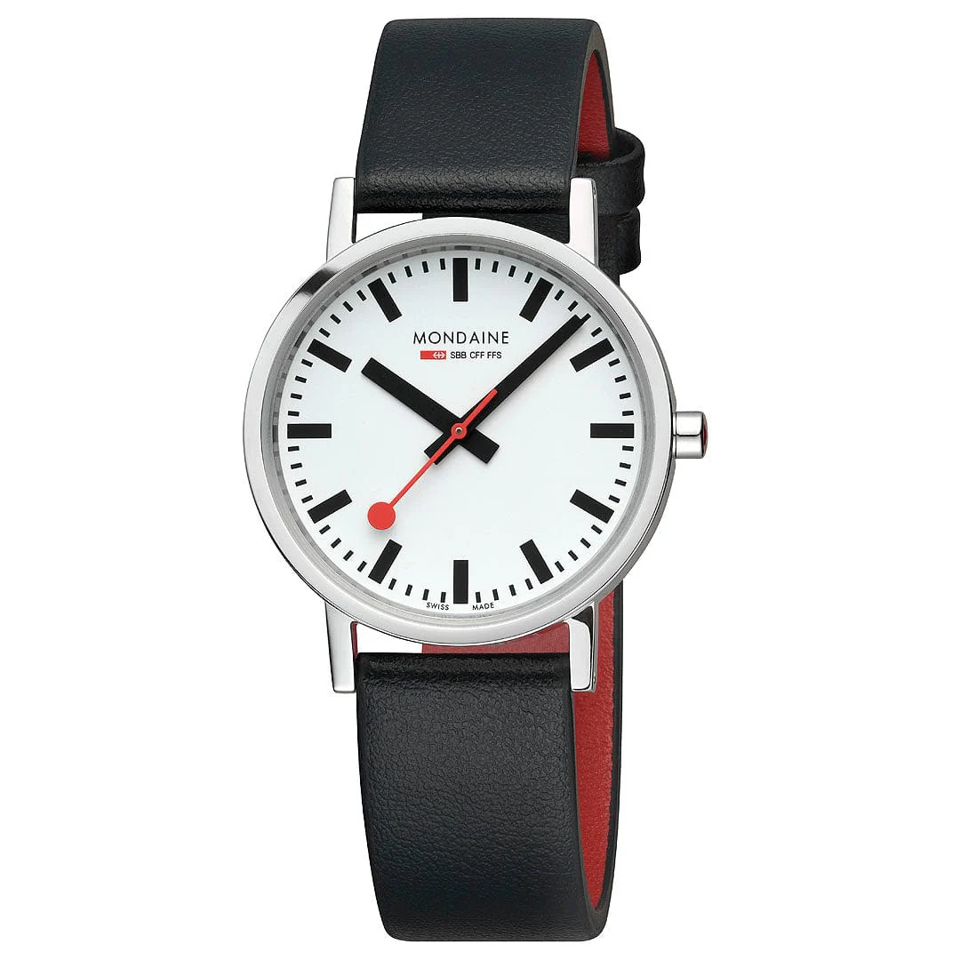 Classic, Black Vegan Grape Leather, 36 mm - Image 6