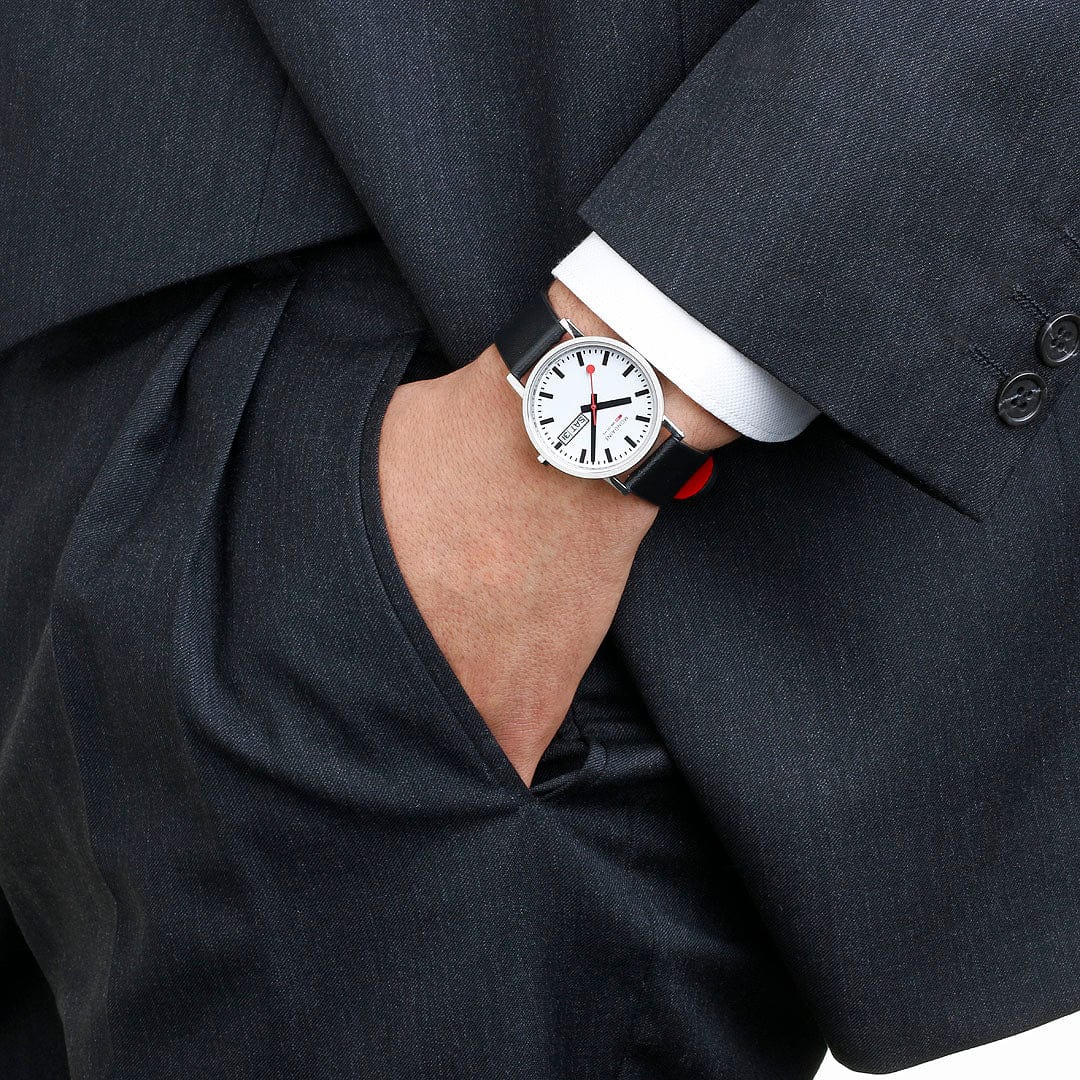 Classic, Day Date, Black Vegan Grape Leather, 36 mm - Image 2