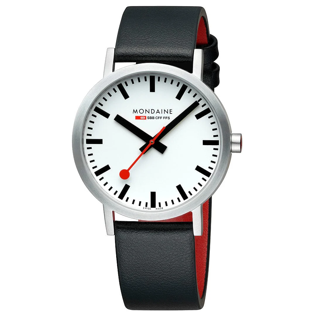 Classic, Black Vegan Grape Leather, 40 mm - Image 6