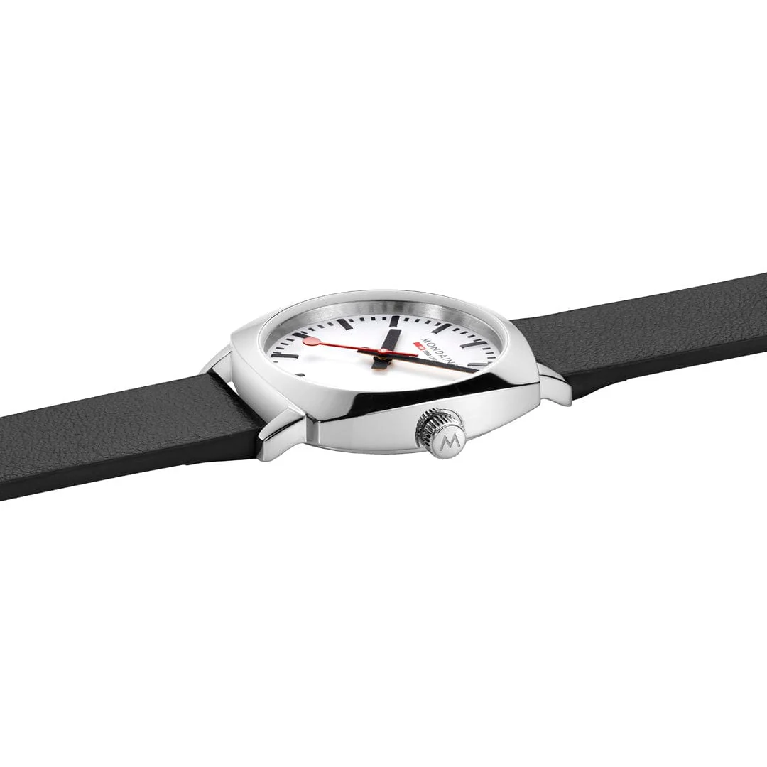 Petite Cushion, Black vegan grape leather, 31 mm - Image 5