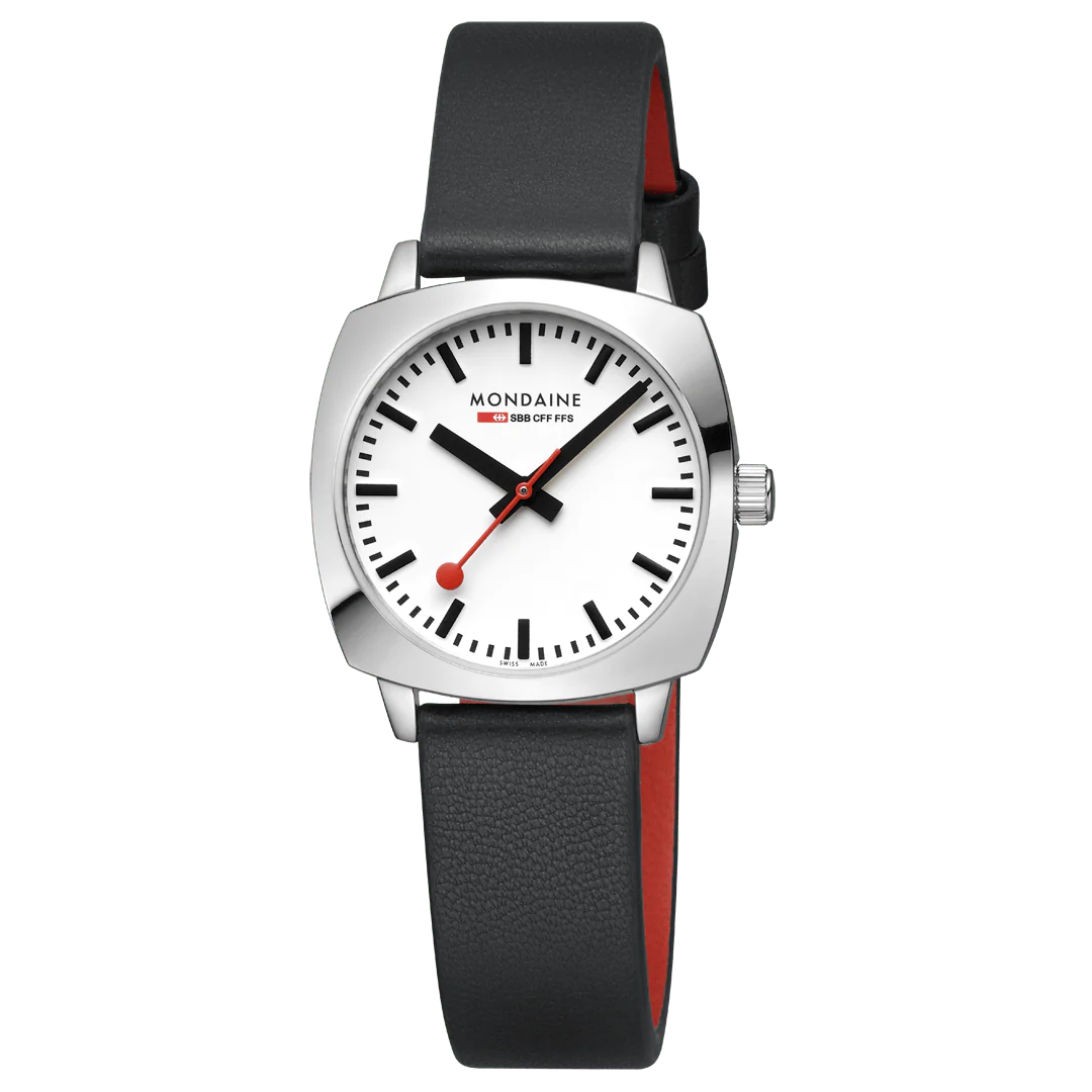Petite Cushion, Black vegan grape leather, 31 mm - Image 6
