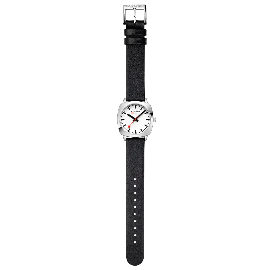 Petite Cushion, Black vegan grape leather, 31 mm - Image 7