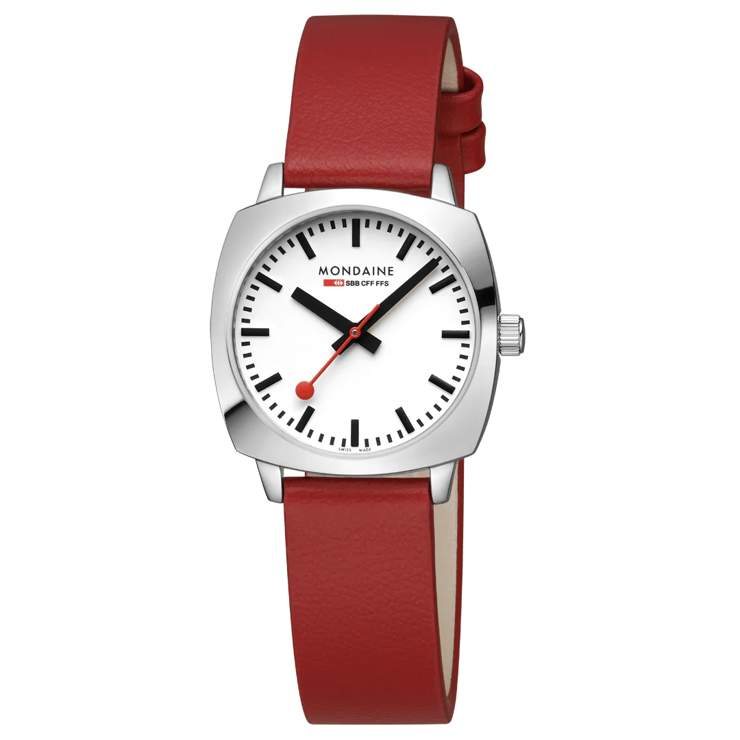 Petite Cushion, Red vegan grape leather, 31 mm - Image 6