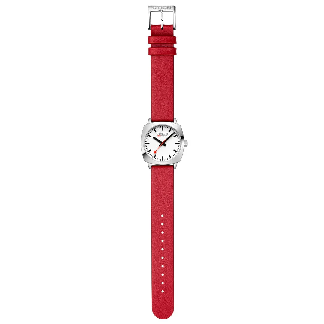 Petite Cushion, Red vegan grape leather, 31 mm - Image 7