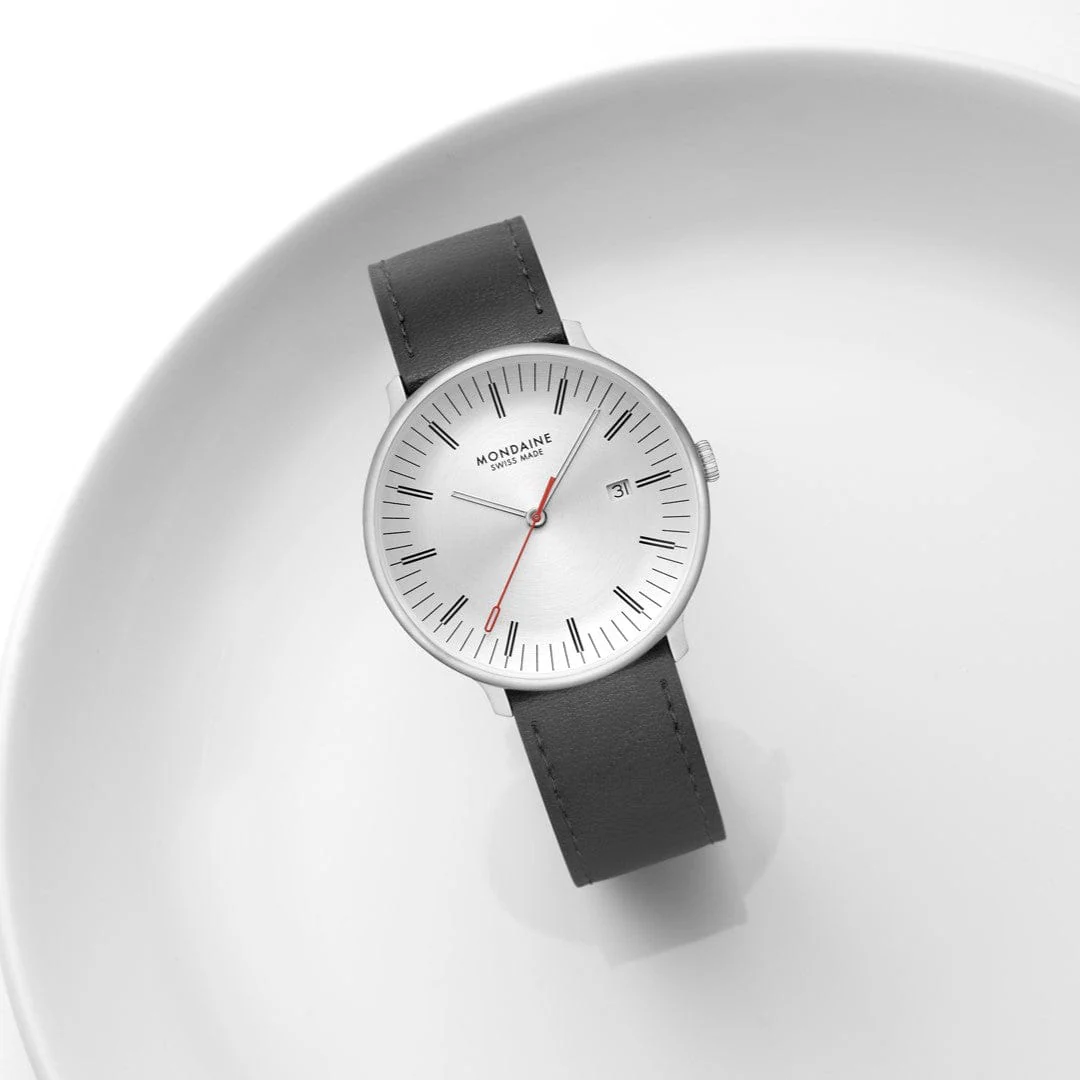 Doppio, Black Vegan Grape Leather, 41 mm - Image 12