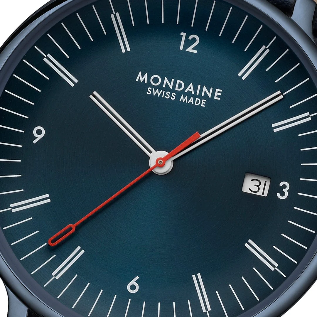 Doppio, Blue Vegan Apple Leather, 41 mm - Image 3