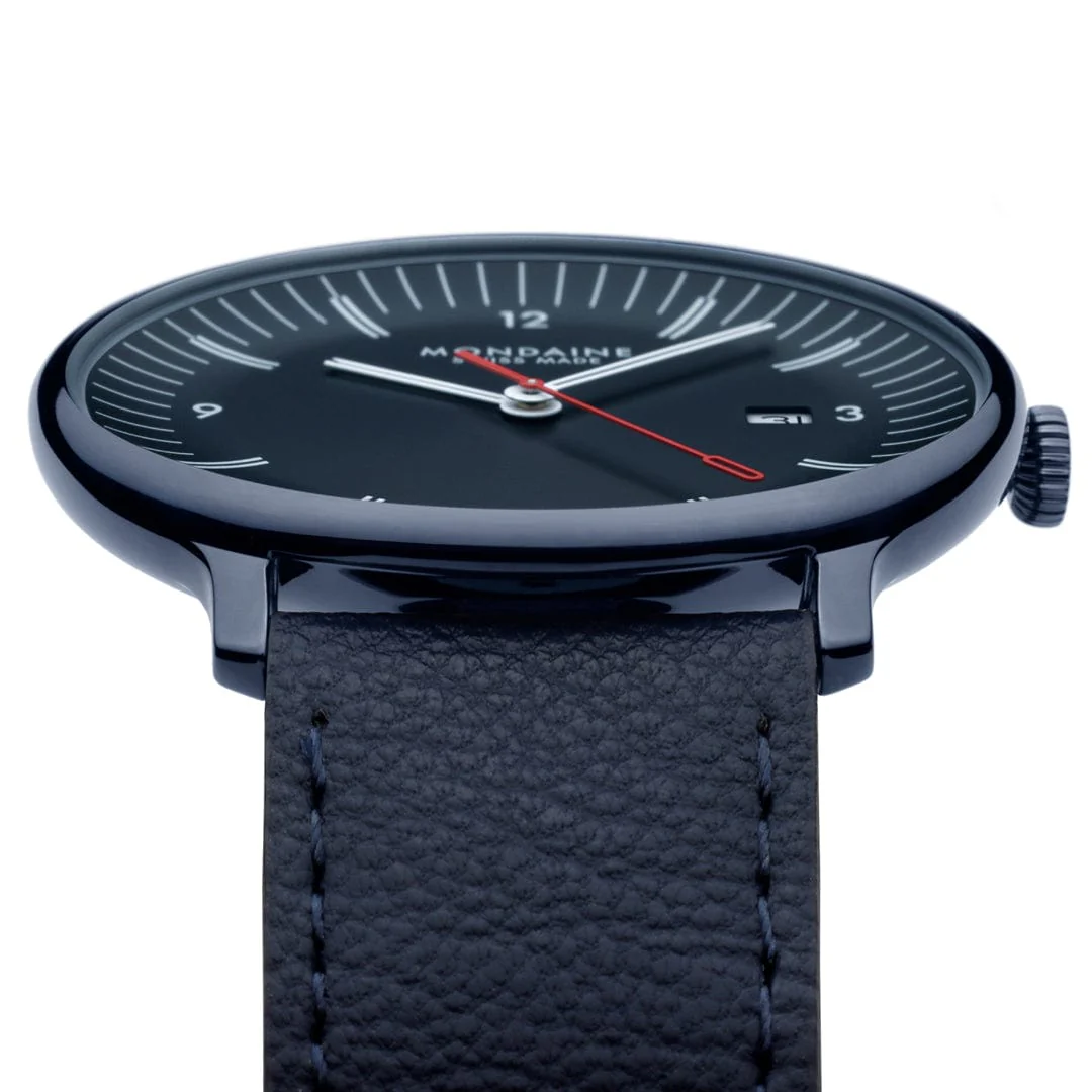 Doppio, Blue Vegan Apple Leather, 41 mm - Image 4