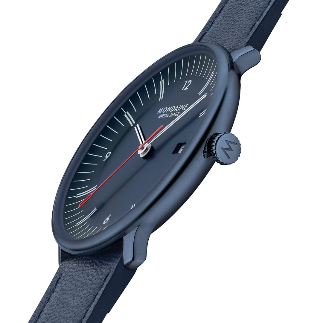 Doppio, Blue Vegan Apple Leather, 41 mm - Image 7