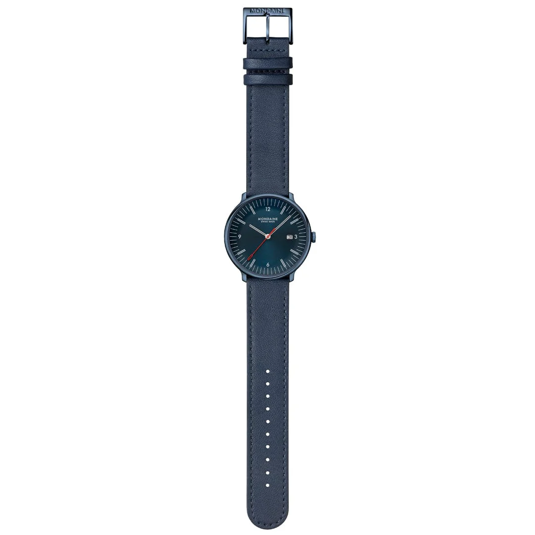 Doppio, Blue Vegan Apple Leather, 41 mm - Image 9