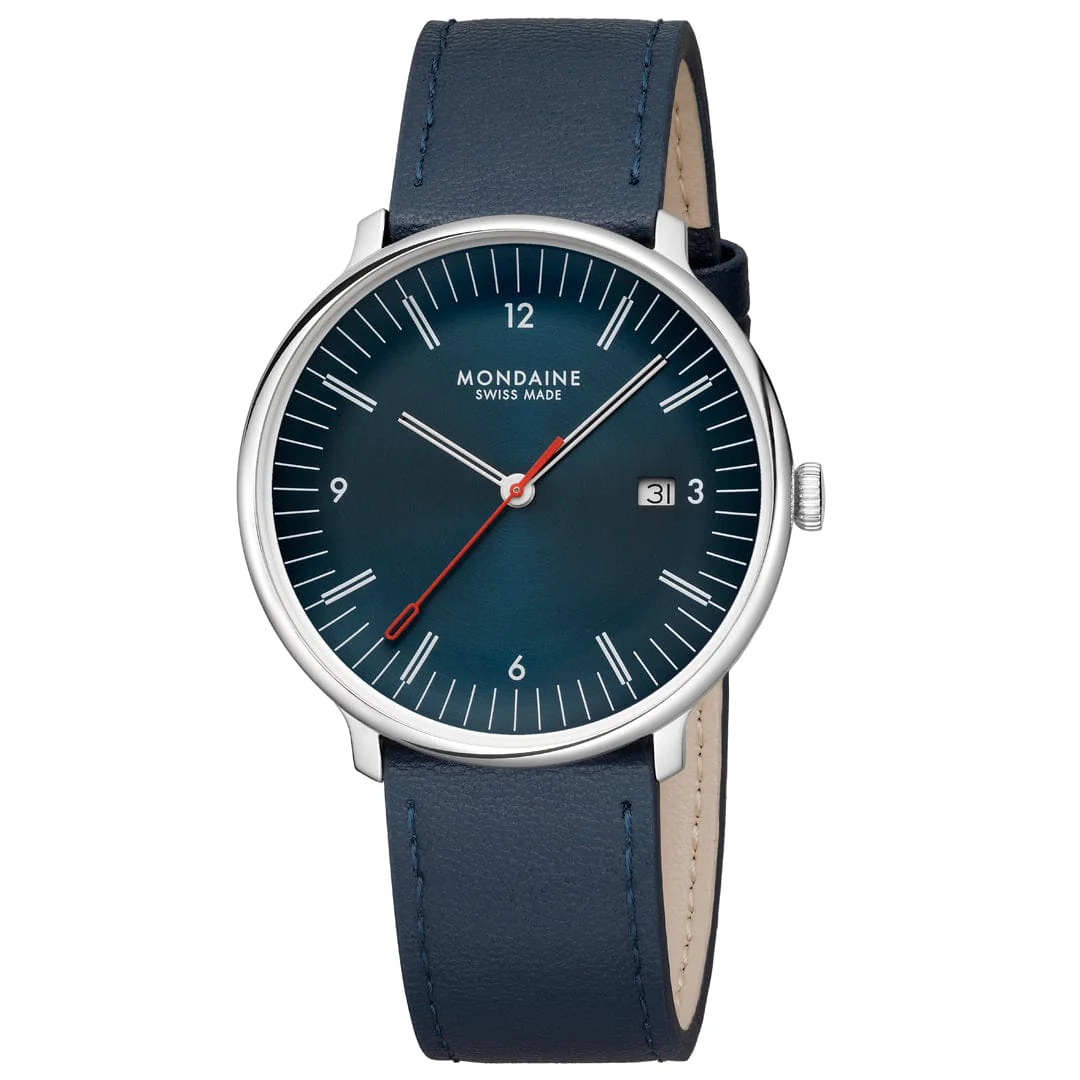 Doppio, Blue Vegan Apple Leather, 41 mm - Image 12