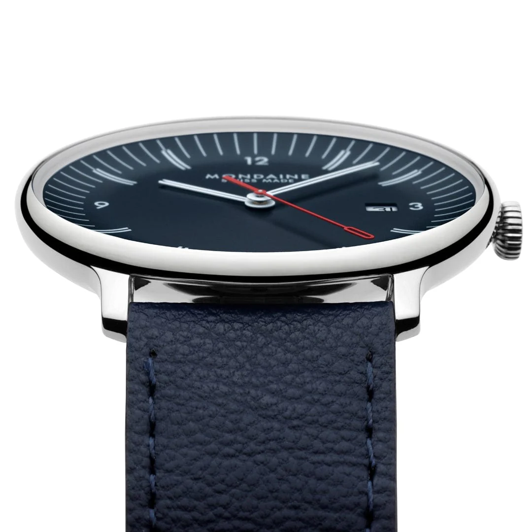 Doppio, Blue Vegan Apple Leather, 41 mm - Image 4
