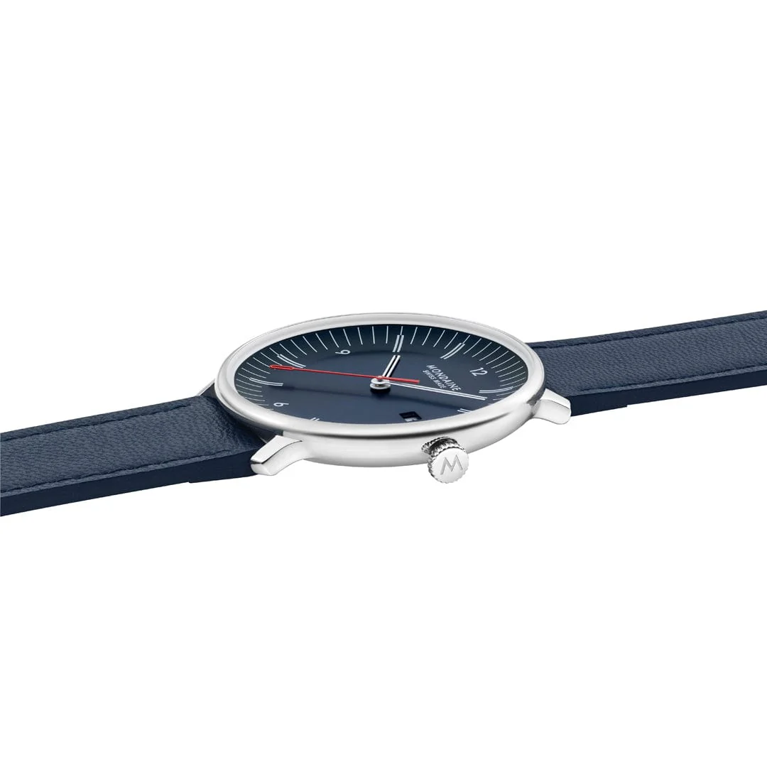 Doppio, Blue Vegan Apple Leather, 41 mm - Image 8