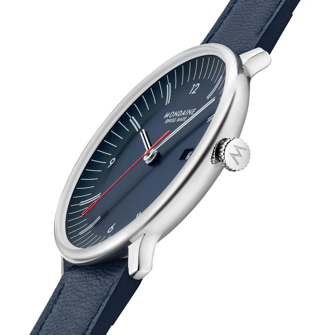 Doppio, Blue Vegan Apple Leather, 41 mm - Image 9