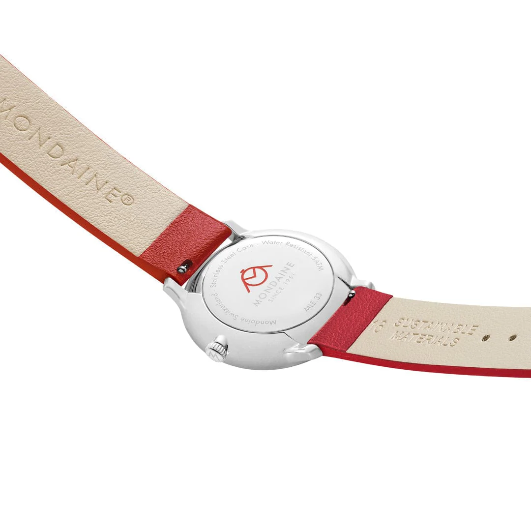 Doppio, Red Vegan Grape Leather, 33 mm - Image 3