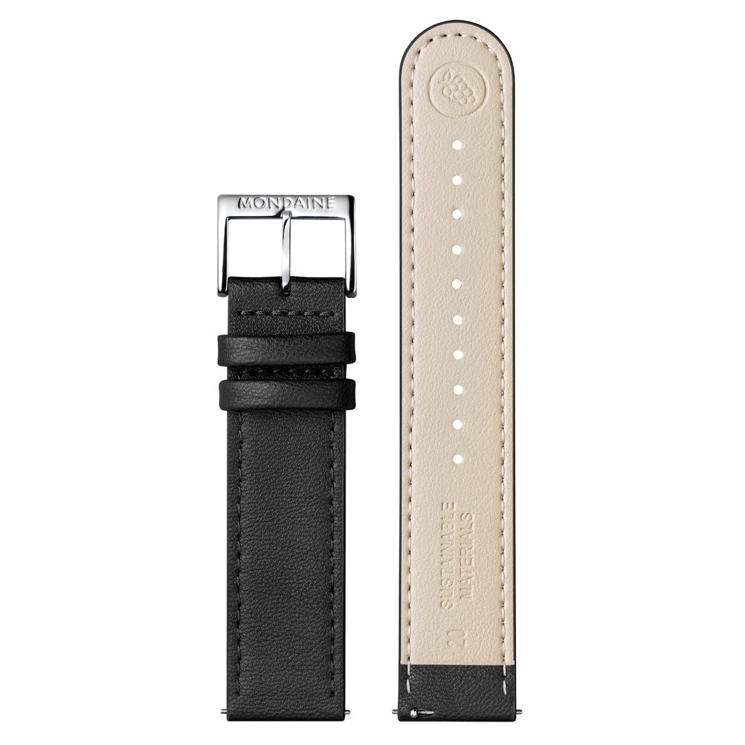 Doppio Solar, Black Vegan Grape Leather, 41 mm - Image 10