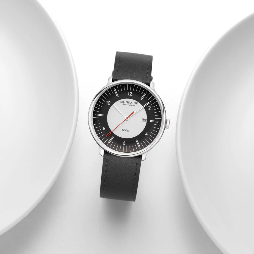 Doppio Solar, Black Vegan Grape Leather, 41 mm - Image 11