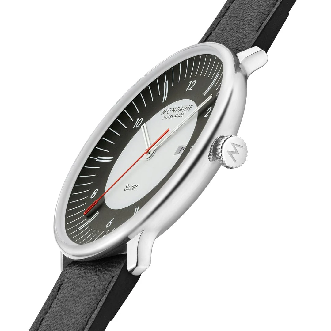 Doppio Solar, Black Vegan Grape Leather, 41 mm - Image 7