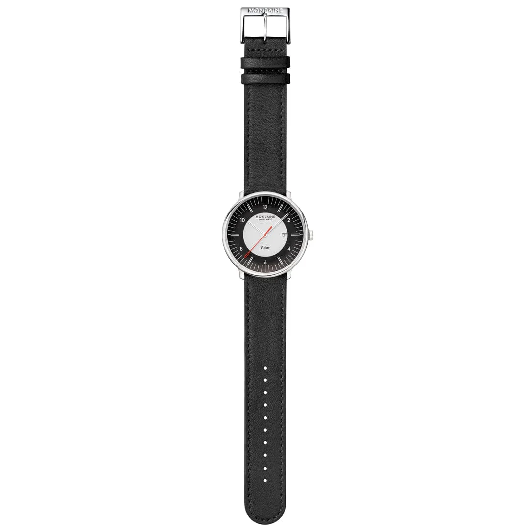 Doppio Solar, Black Vegan Grape Leather, 41 mm - Image 9