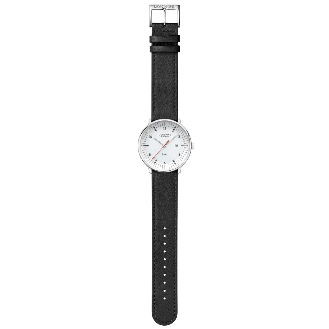 Doppio Solar, Black Vegan Grape Leather, 41 mm - Image 10