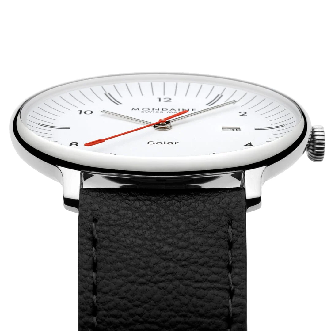 Doppio Solar, Black Vegan Grape Leather, 41 mm - Image 4