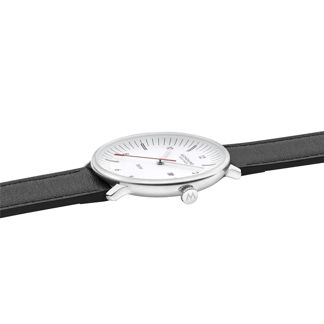 Doppio Solar, Black Vegan Grape Leather, 41 mm - Image 6