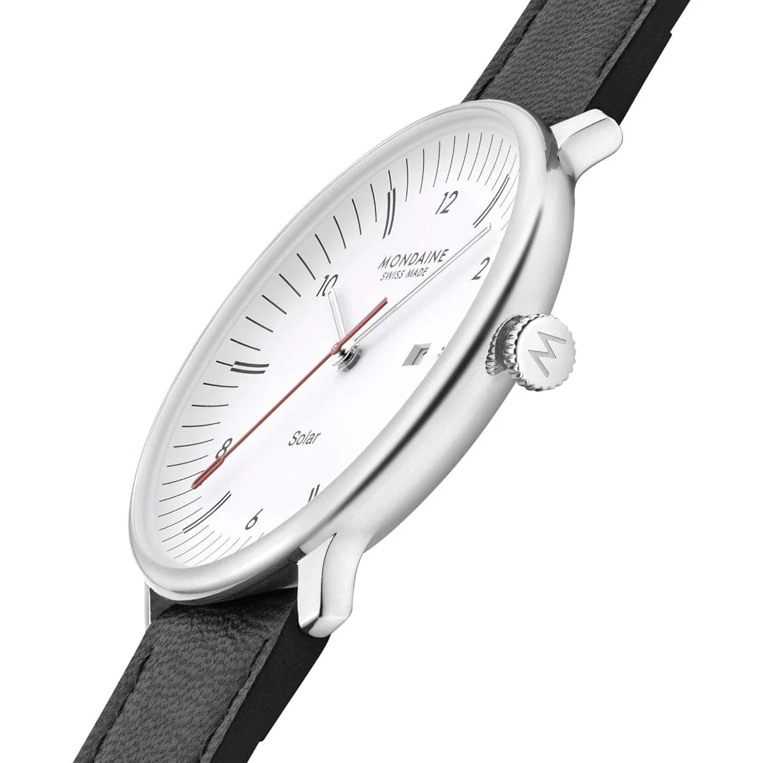 Doppio Solar, Black Vegan Grape Leather, 41 mm - Image 7
