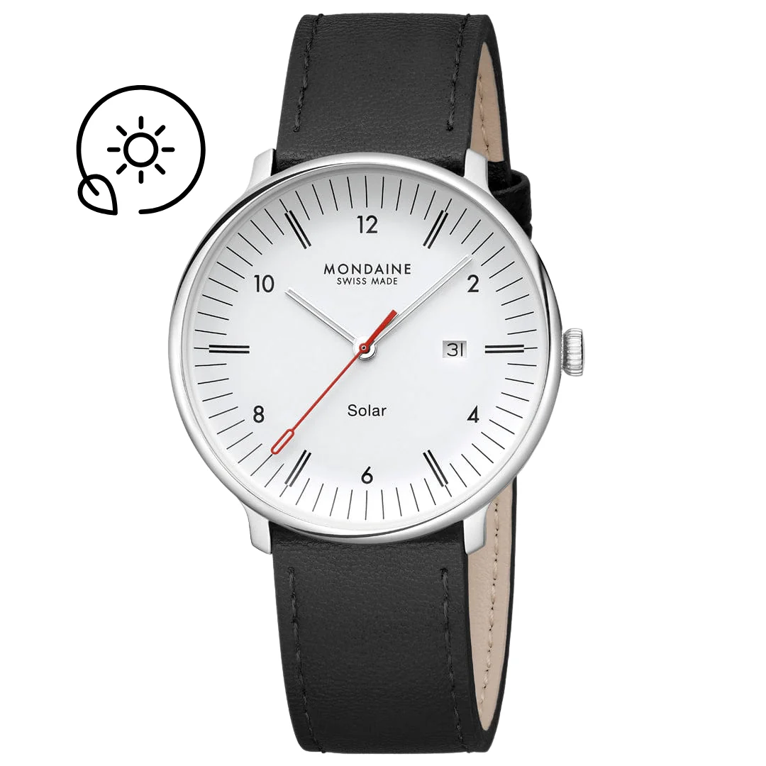 Doppio Solar, Black Vegan Grape Leather, 41 mm - Image 9