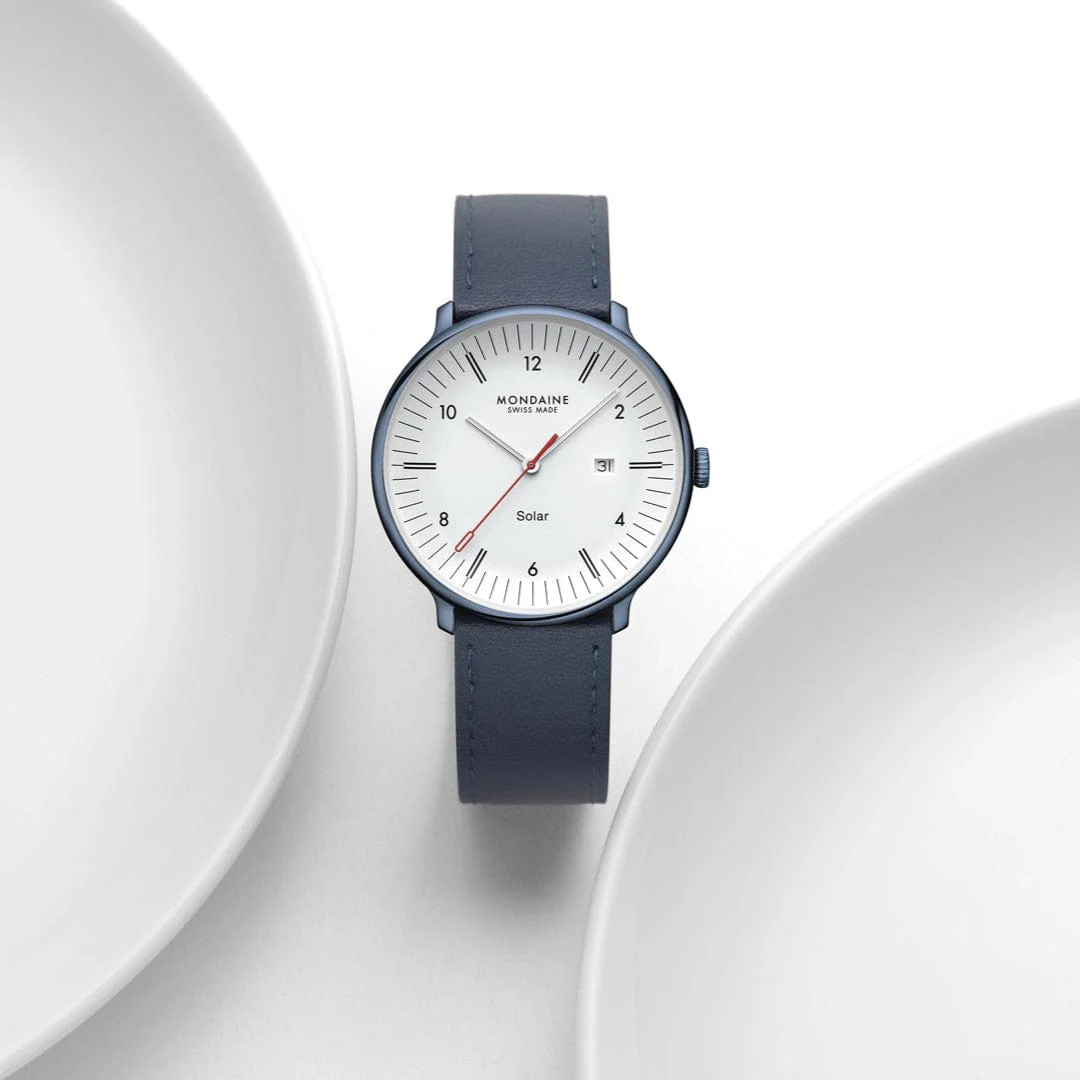 Doppio Solar, Blue Vegan Apple Leather, 41 mm - Image 12