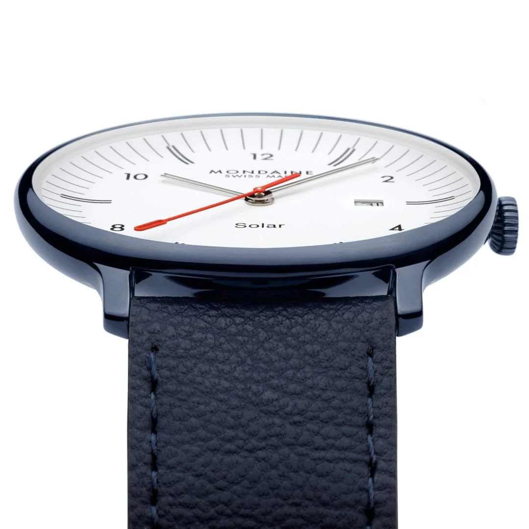 Doppio Solar, Blue Vegan Apple Leather, 41 mm - Image 4