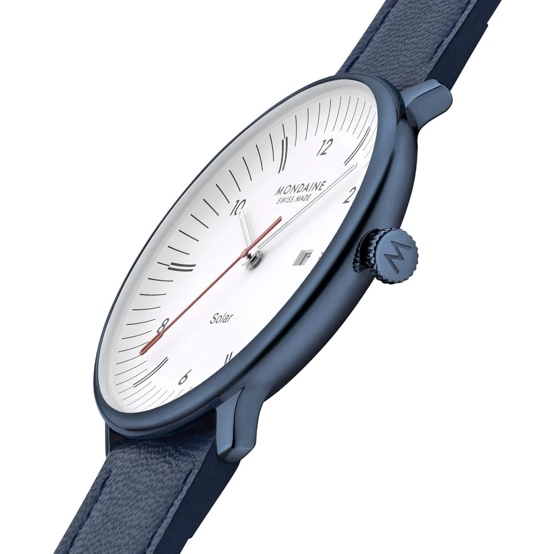 Doppio Solar, Blue Vegan Apple Leather, 41 mm - Image 7