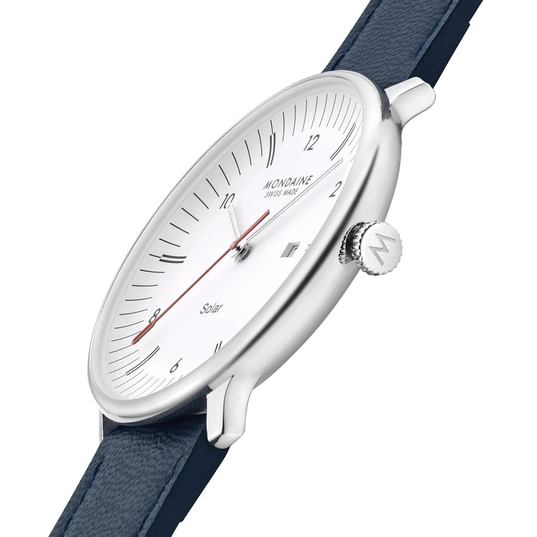Doppio Solar, Blue Vegan Apple Leather, 41 mm - Image 7