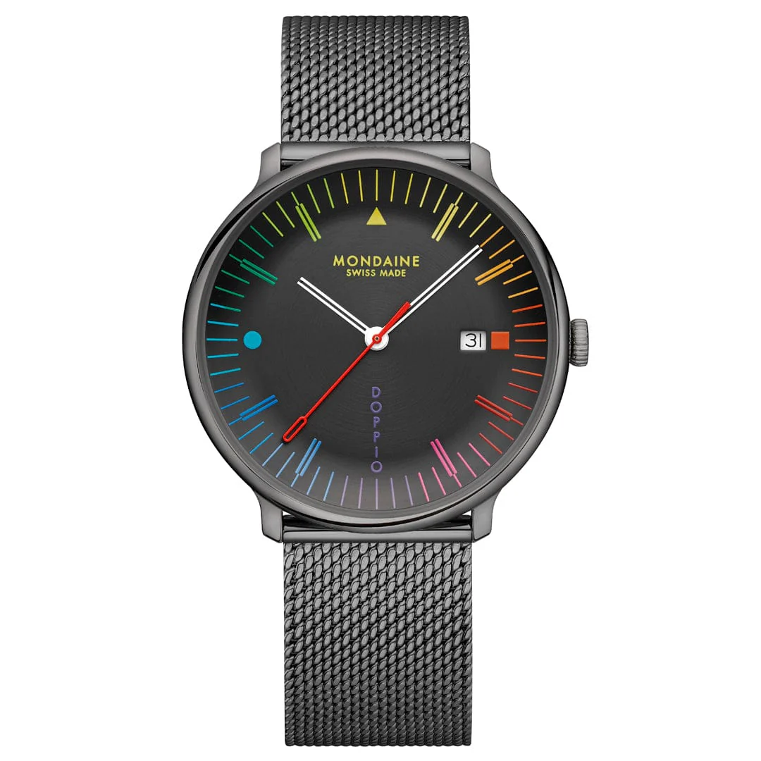 Doppio, Stainless Steel, 41 mm