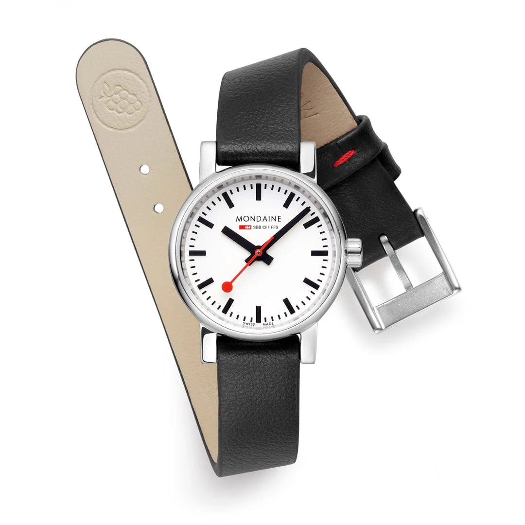 evo2, Black vegan grape leather, 26 mm - Image 4