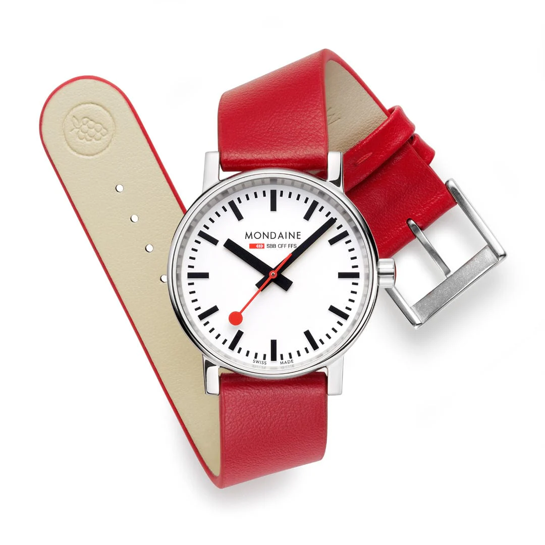evo2, Red vegan grape leather, 35 mm - Image 4