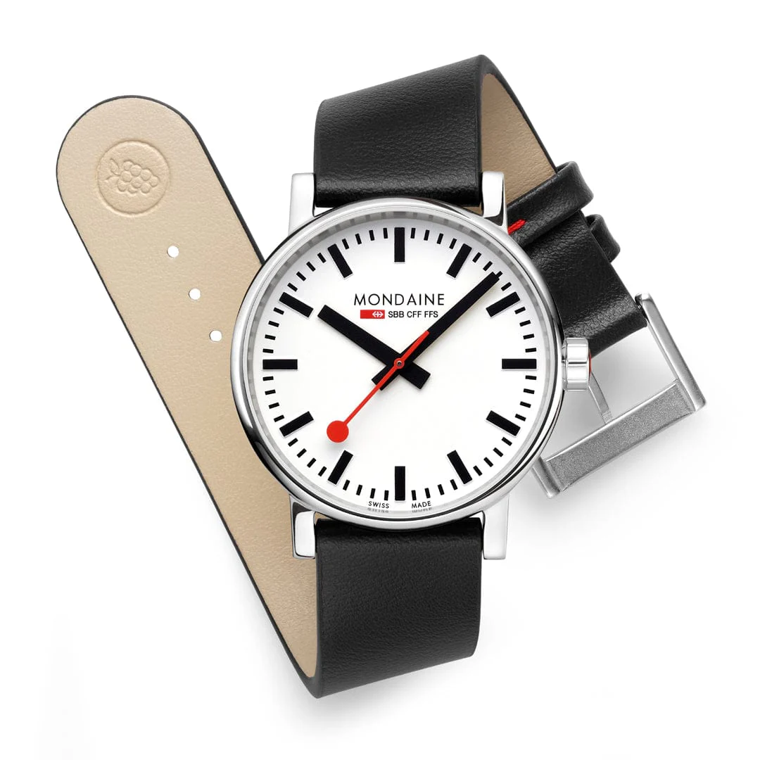 evo2, Black vegan grape leather, 40 mm - Image 4