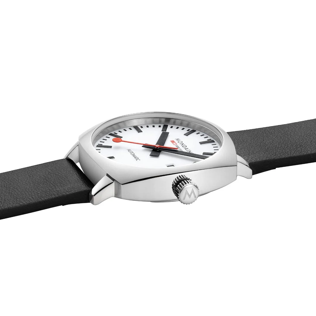 Cushion Automatic, Black vegan grape leather, 39 mm - Image 4