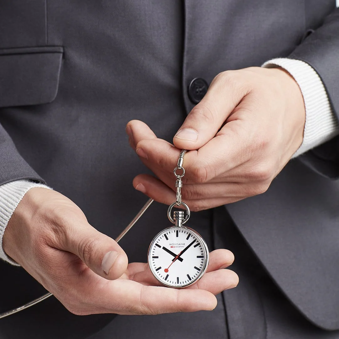 Pocket Watch, Stainless Steel, 43 mm - Image 3