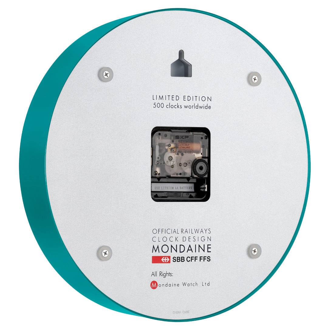 Teal Limited Edition Wall Clock, 25 cm - Image 5