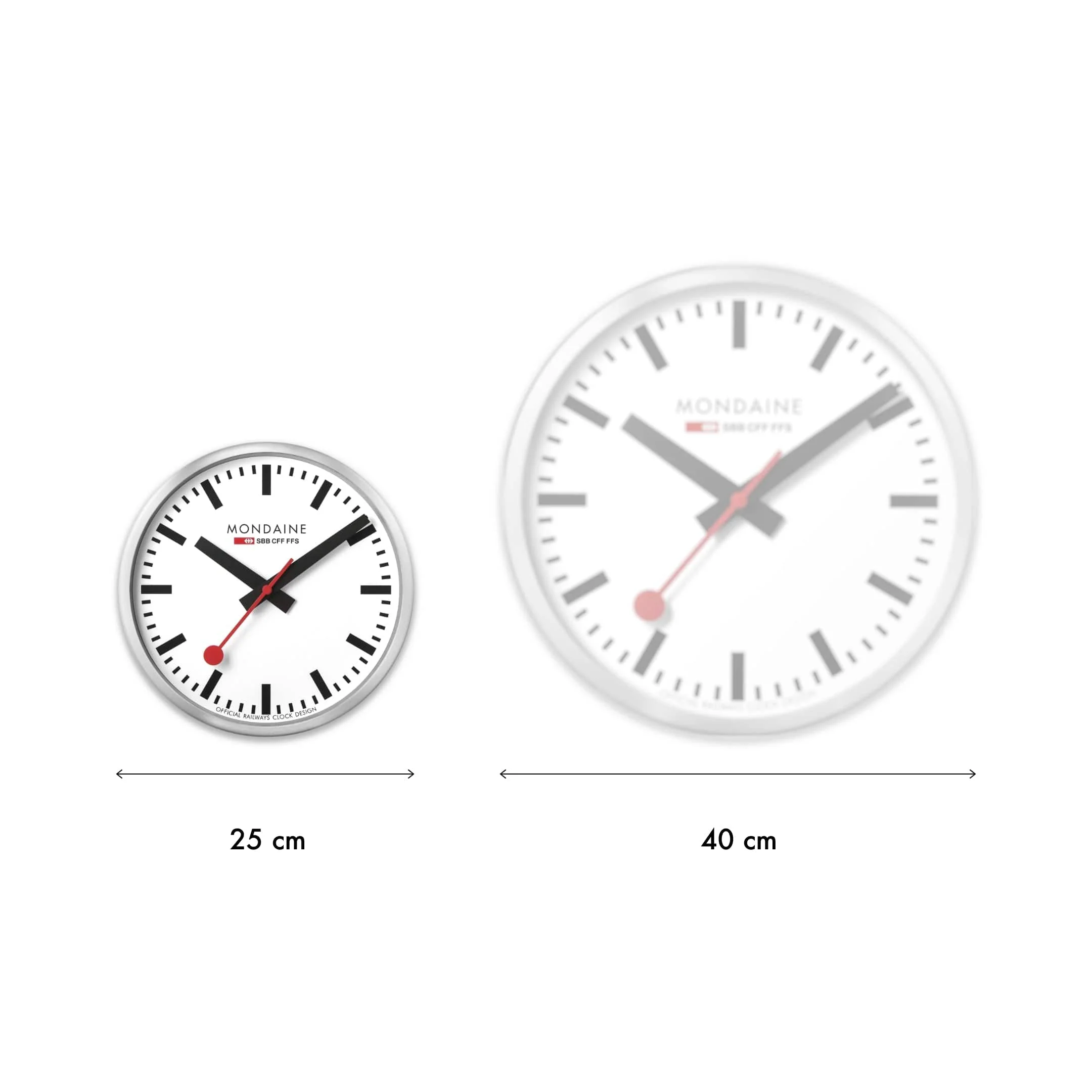 Black Wall clock, 25 cm - Image 4