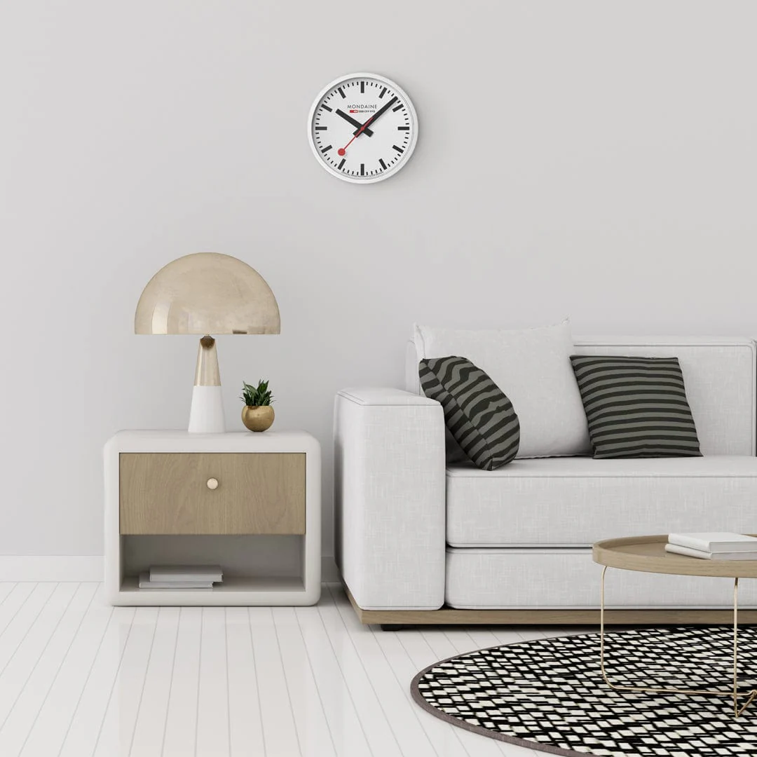 White Wall Clock, 25 cm - Image 8